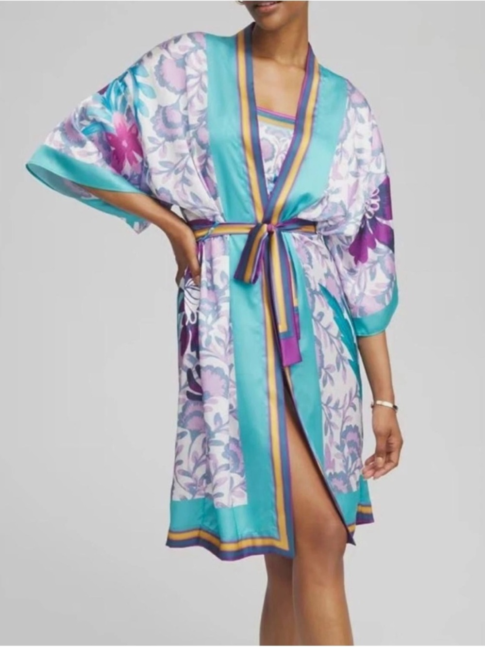 NEW NWT Gottex Bali Kimono Swim Cover Up Robe Medium - Picture 3 of 14
